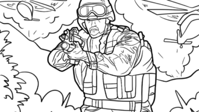 soldier inside cave coloring page printable