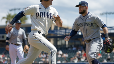 padres vs seattle mariners match player stats​